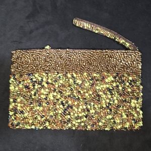 Vintage Multicolor Beaded Clutch